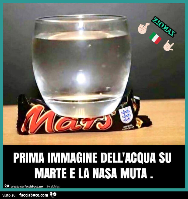 Prima immagine dell'acqua su marte e la nasa muta