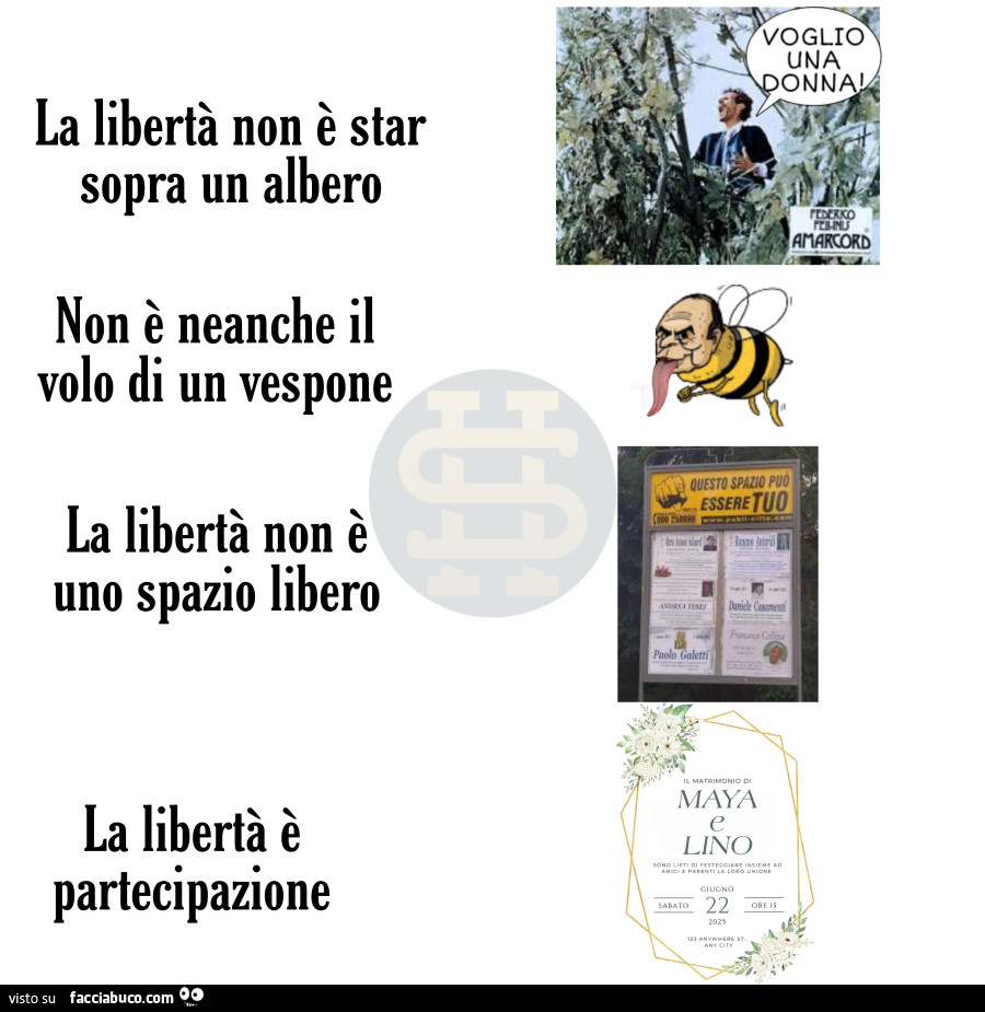 La libertà non è star sopra un albero