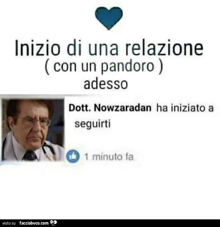 Inizio di una relazione con un pandoro. Adesso. Nowzaradan ha iniziato seguirti
