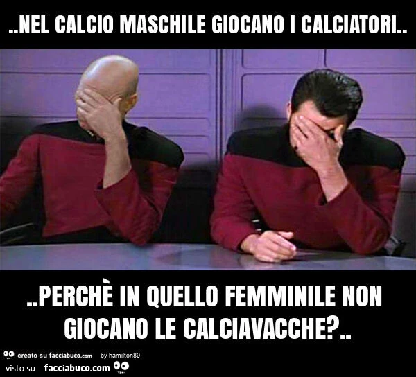 Nel calcio maschile giocano i calciatori… perchรจ in quello femminile non giocano le calciavacche?