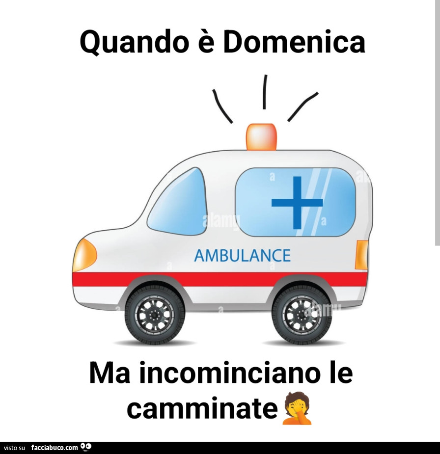 Quando รจ domenica. Ma incominciano le camminate
