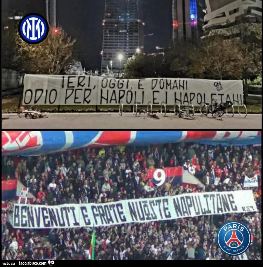 Ultras napoli e PSG gemellaggio