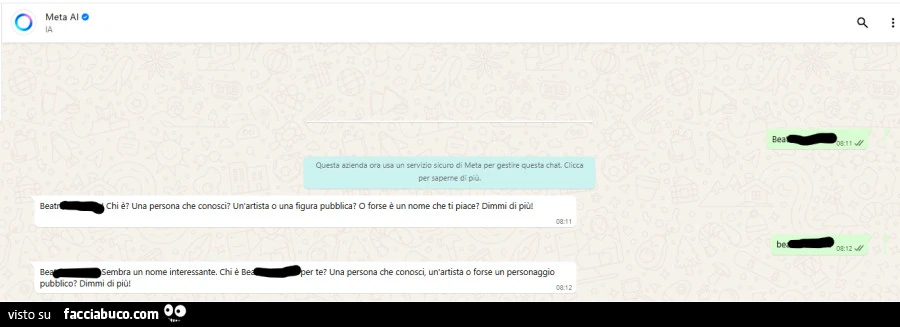Meta AI su Whatsapp