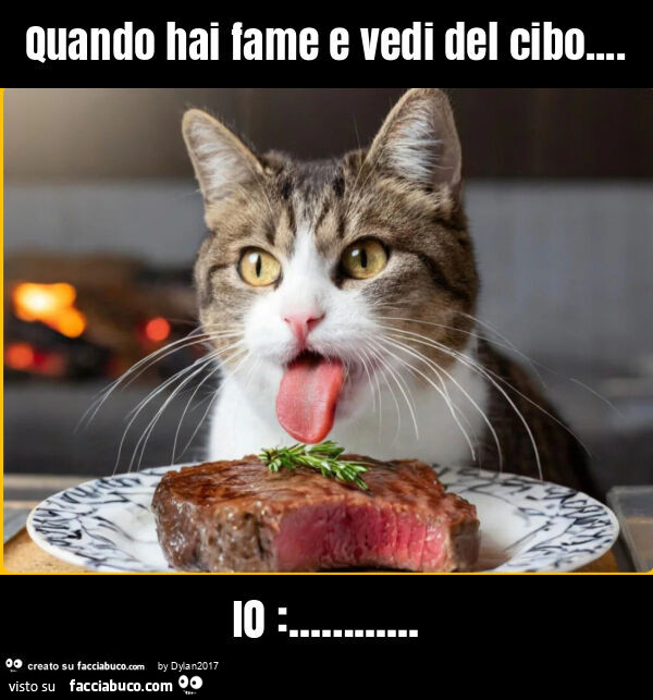 Quando hai fame e vedi del cibo… io: …