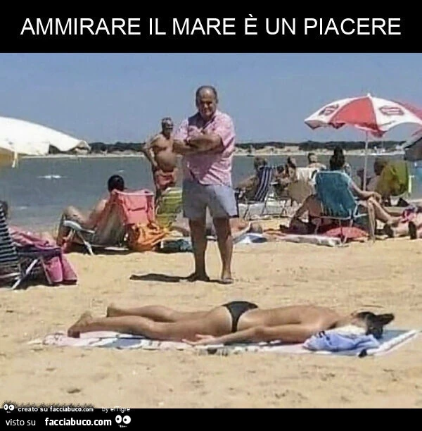 Ammirare il mare รจ un piacere