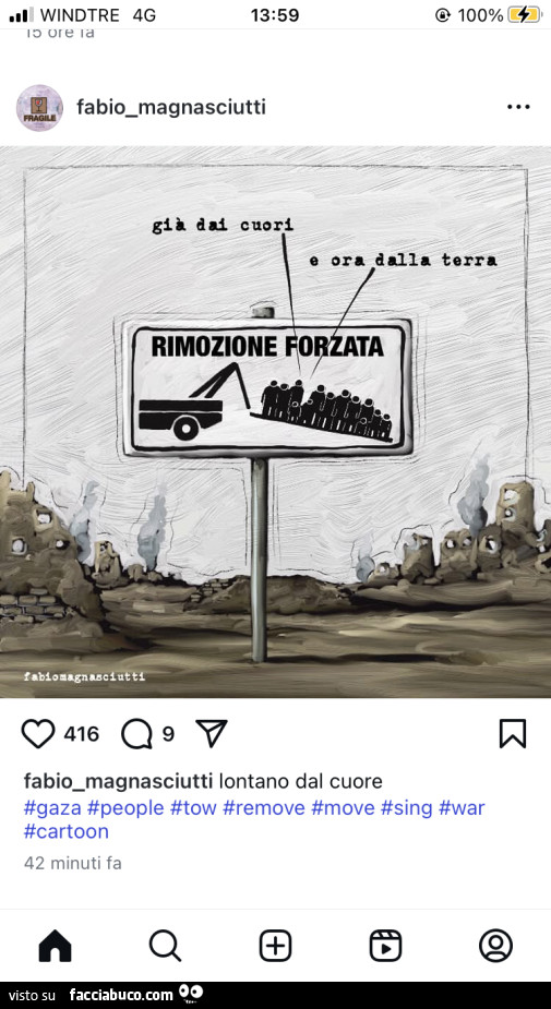 Già dai cuori e ora della terra. Rimozione forzata
