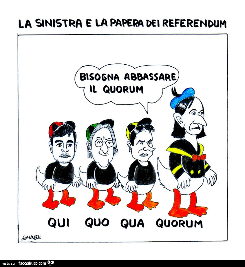 La sinistra e la papera dei referendum