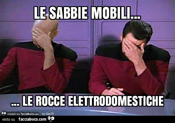 Le sabbie mobili&hellip; le rocce elettrodomestiche
