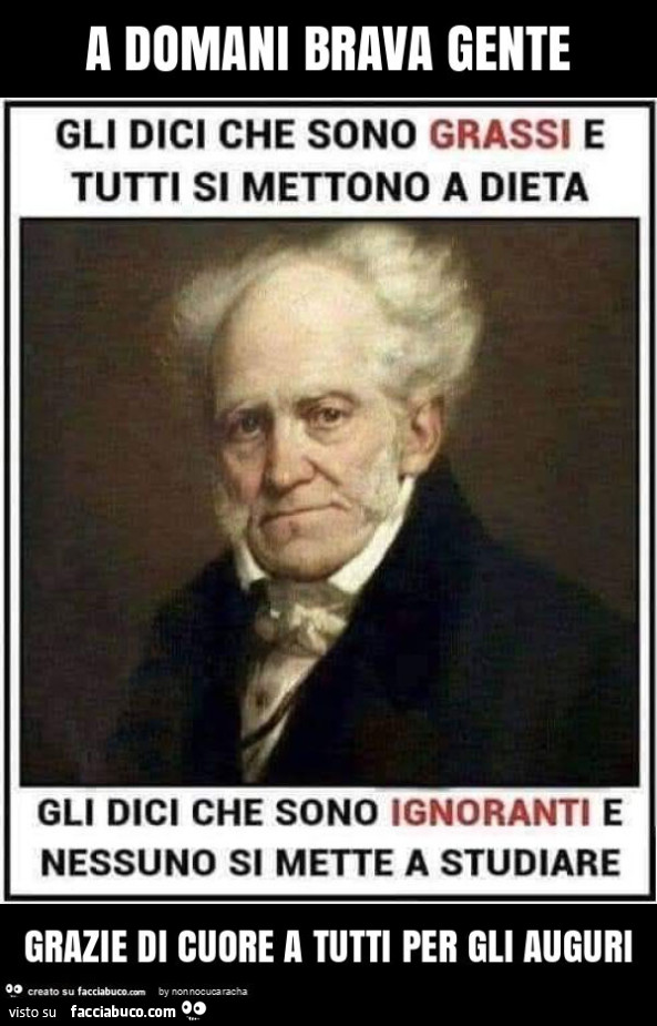 A domani brava gente grazie di cuore a tutti per gli auguri