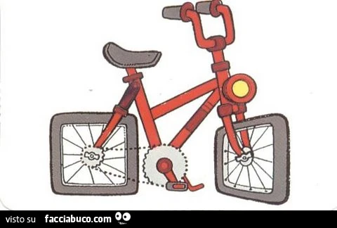 Bici con ruote quadrate