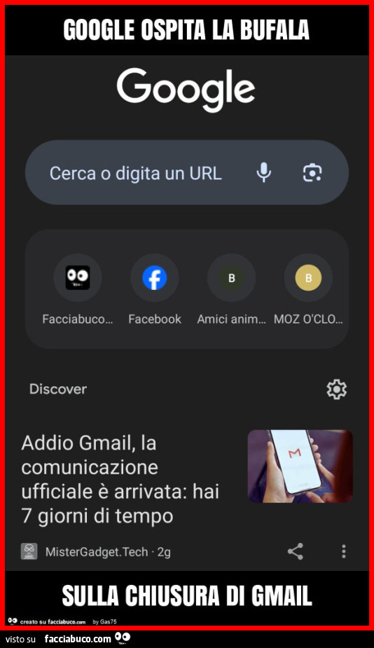 Google ospita la bufala sulla chiusura di gmail