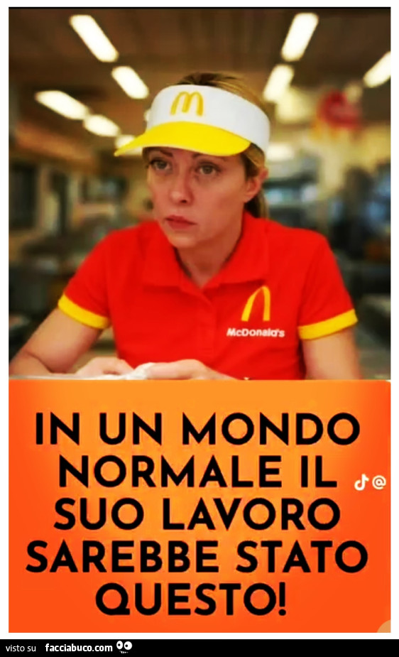 In un mondo normale il suo lavoro sarebbe stato questo