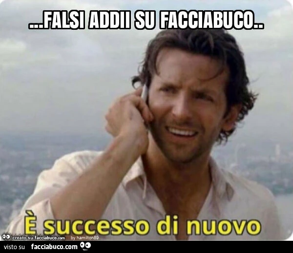 Falsi addii su facciabuco