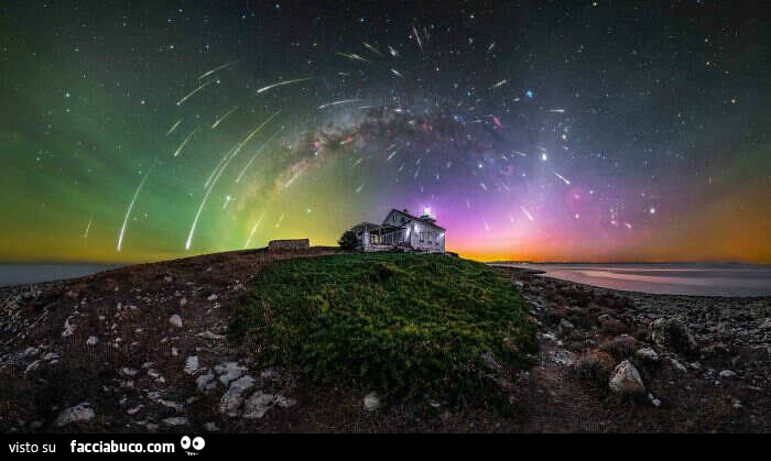 Aurora zboreale in Istria, Croazia, nel 2024