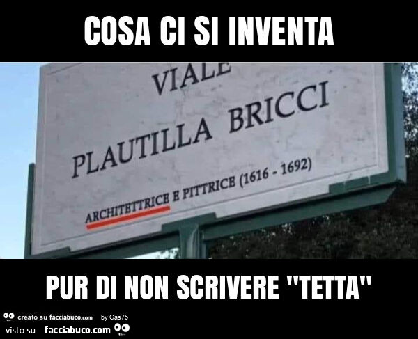 Cosa ci si inventa pur di non scrivere "tetta"