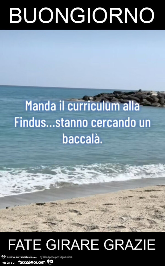 Buongiorno fate girare grazie