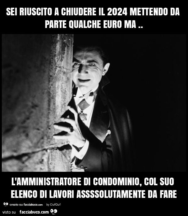 Sei riuscito a chiudere il 2024 mettendo da parte qualche euro ma. L'amministratore di condominio, col suo elenco di lavori assssolutamente da fare