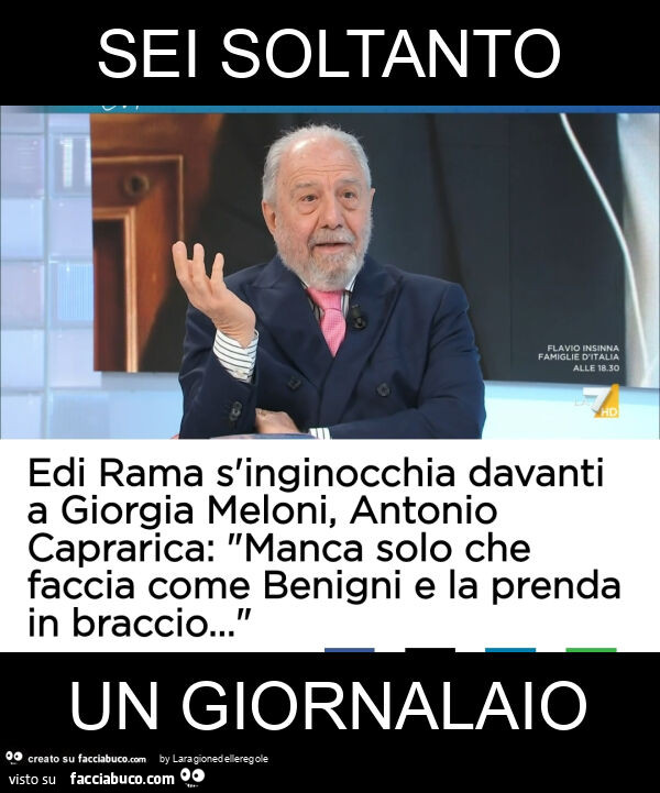 Sei soltanto un giornalaio
