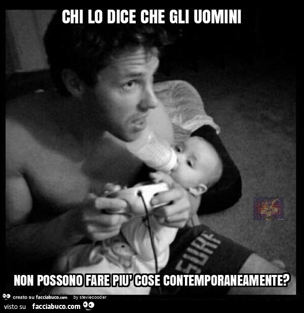 Chi lo dice che gli uomini non possono fare più cose contemporaneamente?