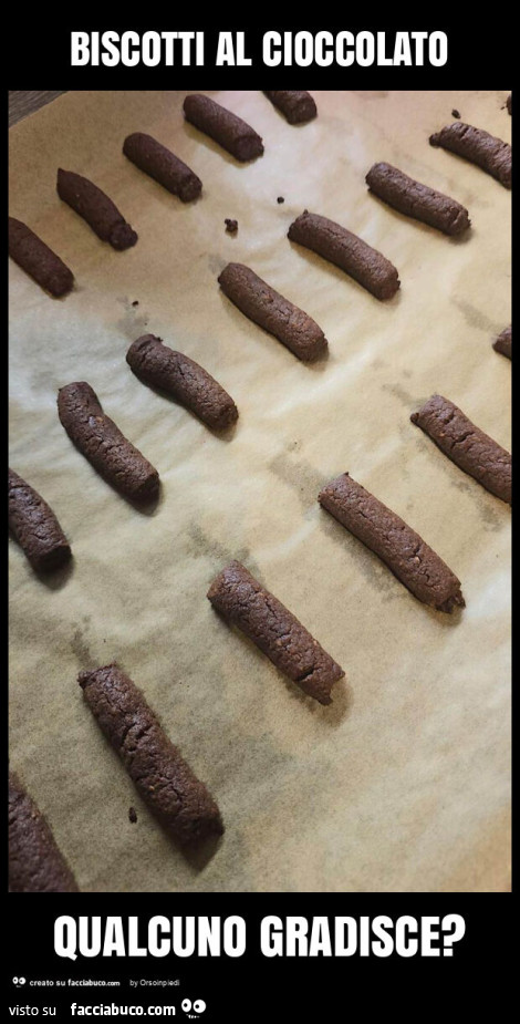 Biscotti al cioccolato qualcuno gradisce?