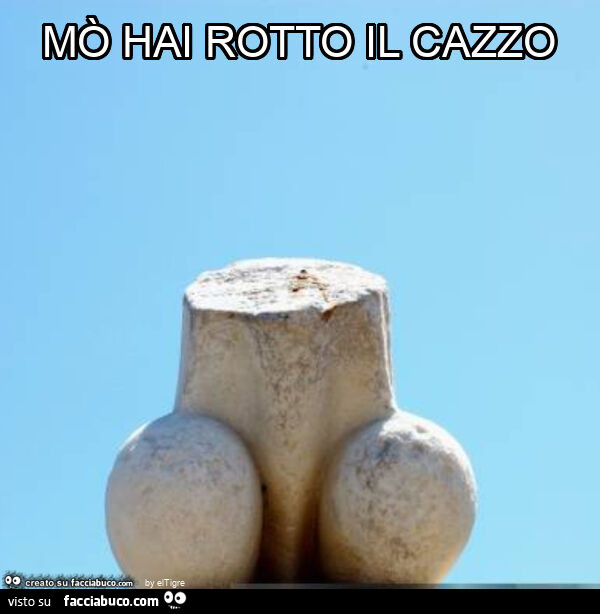 Mò hai rotto il cazzo