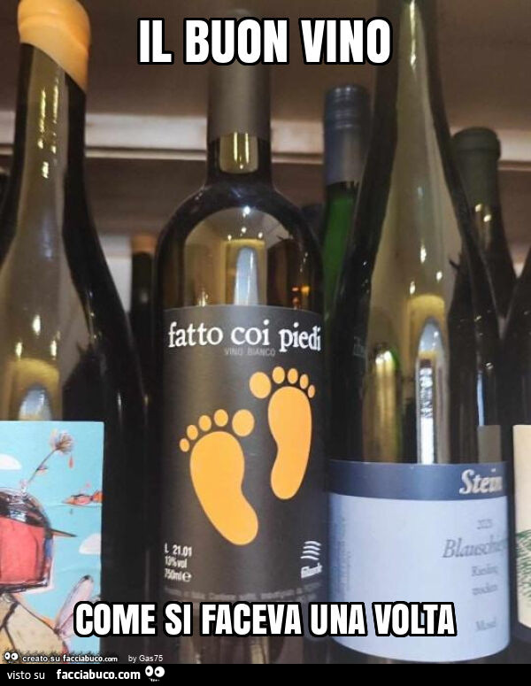 Il buon vino come si faceva una volta