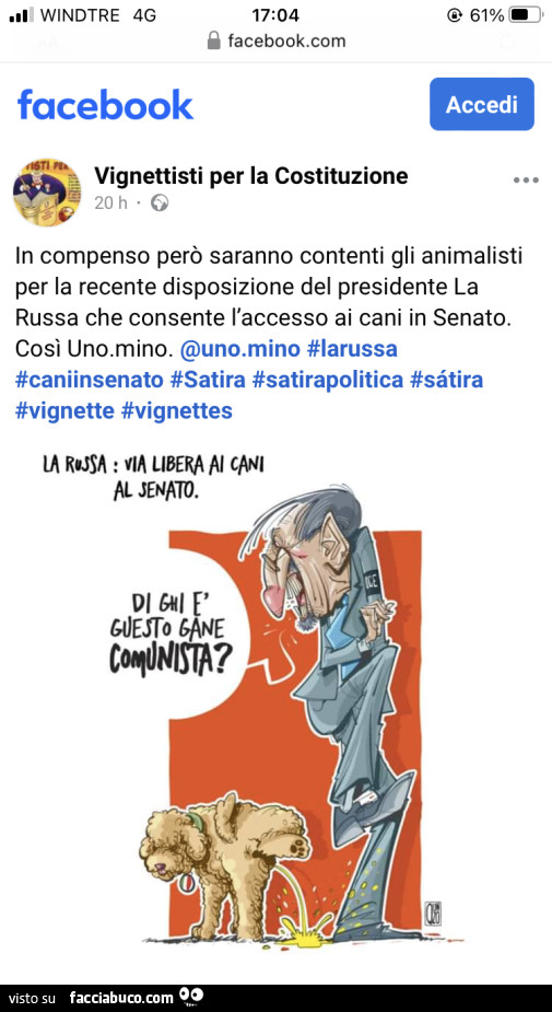 Via libera ai cani al senato