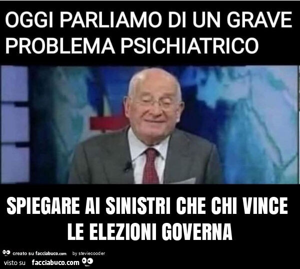 Spiegare ai sinistri che chi vince le elezioni governa