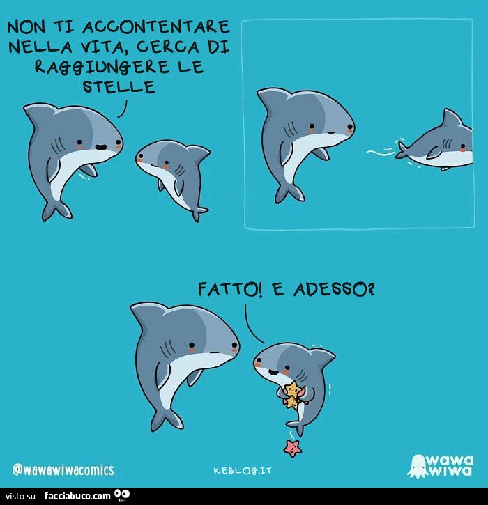Mai accontentarsi nella vita ma cercare dentro di noi la forza ed il coraggio