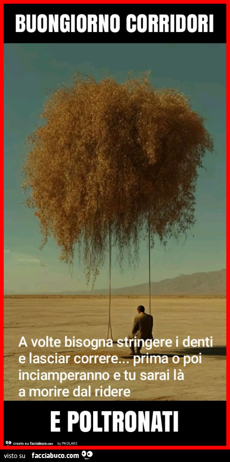 Buongiorno corridori e poltronati