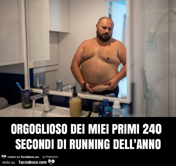 Orgoglioso dei miei primi 240 secondi di running dell'anno