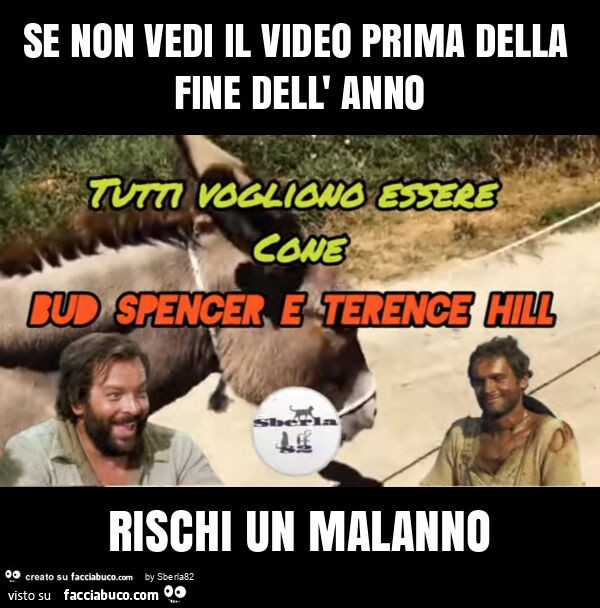 Se non vedi il video prima della fine dell' anno rischi un malanno