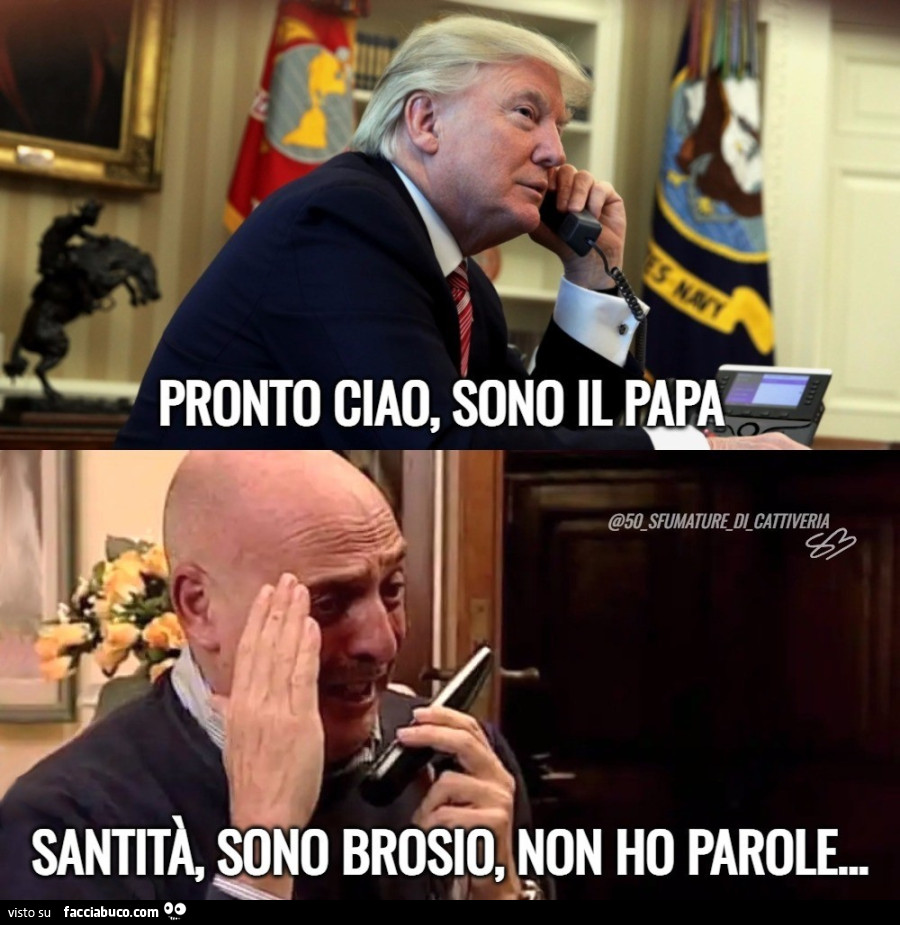 Pronto ciao, sono il papa