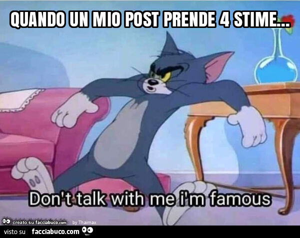 Quando un mio post prende 4 stime