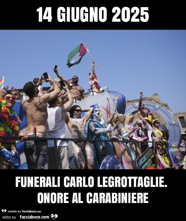 14 giugno 2025 funerali carlo legrottaglie. Onore al carabiniere