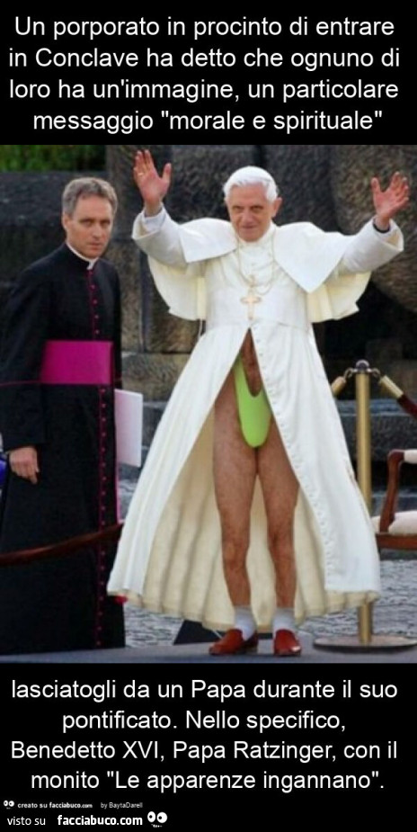 Un porporato in procinto di entrare in conclave ha detto che ognuno di loro ha un'immagine, un particolare messaggio "morale e spirituale" lasciatogli da un papa durante il suo pontificato. Nello specifico, benedetto xvi, papa ratzinger, co