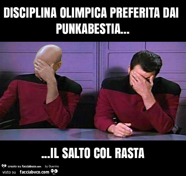 Disciplina olimpica preferita dai punkabestia… il salto col rasta