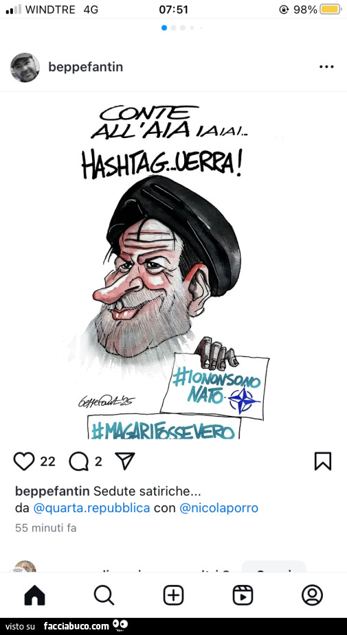 Conte all'AIAiaiai Hashtag guerra