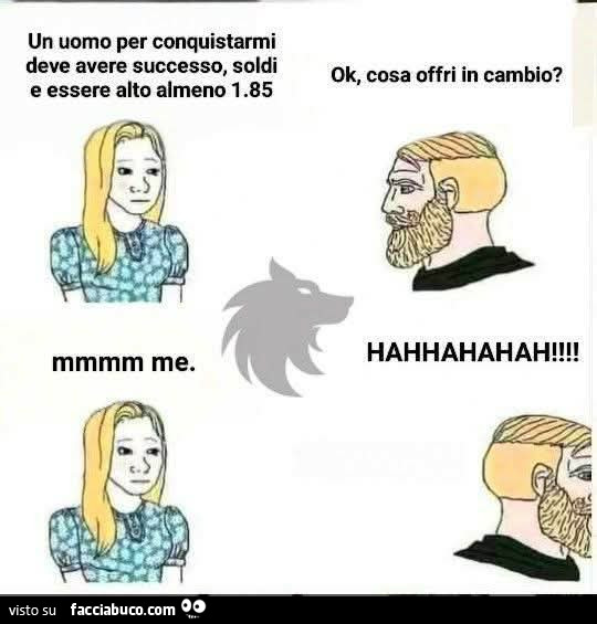 Un uomo per conquistarmi deve avere successo, soldi e essere alto almeno 1.85