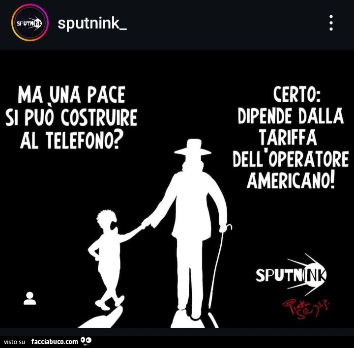 Ma una pace si può costruire al telefono? Certo: dipende dalla tariffa dell'operatore americano