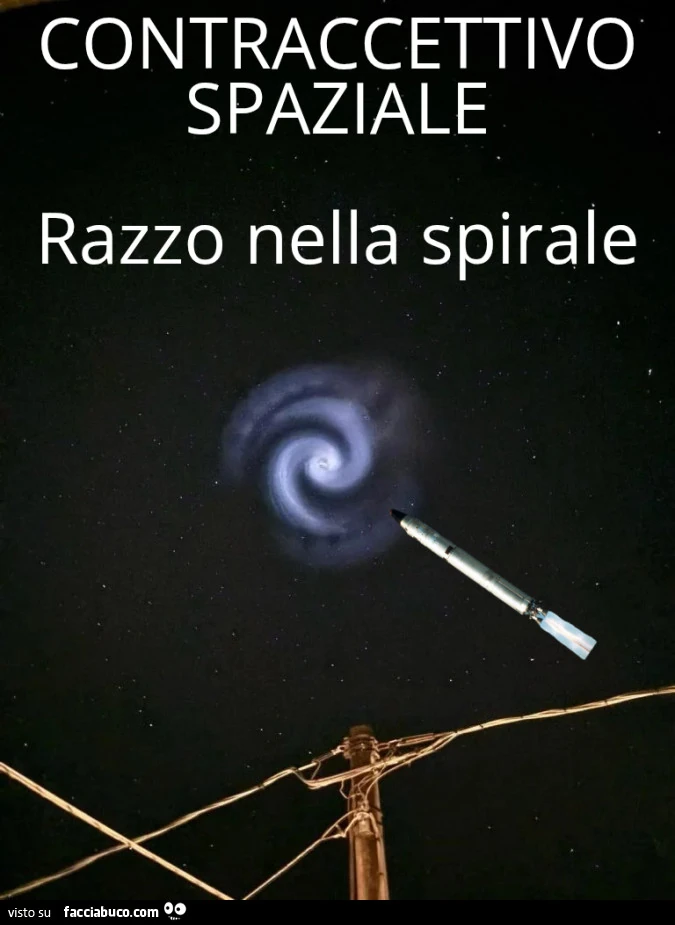 Contraccettivo spaziale razzo nella spirale
