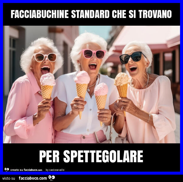 Facciabuchine standard che si trovano per spettegolare