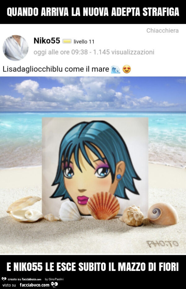 Quando arriva la nuova adepta strafiga e niko55 le esce subito il mazzo di fiori