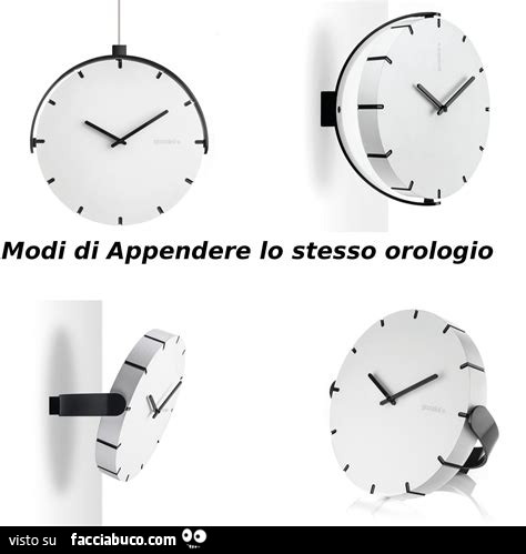 Modi di appendere lo stesso orologio