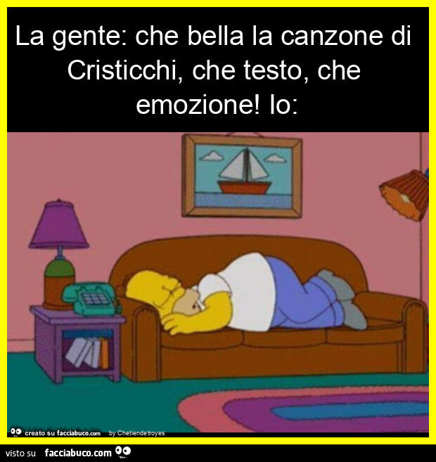 La gente: che bella la canzone di cristicchi, che testo, che emozione! Io