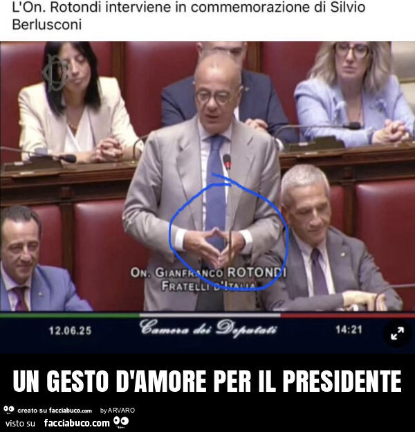 Un gesto d'amore per il presidente