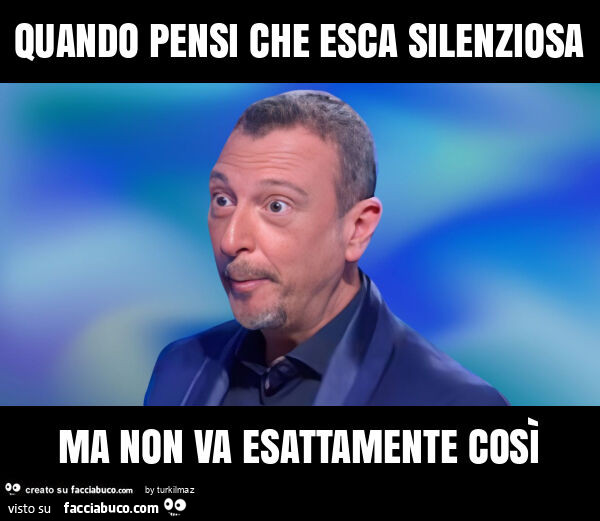 Quando pensi che esca silenziosa ma non va esattamente così