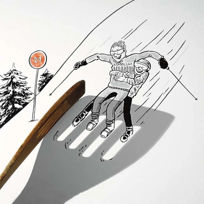 Vincent Bal crea opere d'arte utilizzando le ombre x disegni surreali