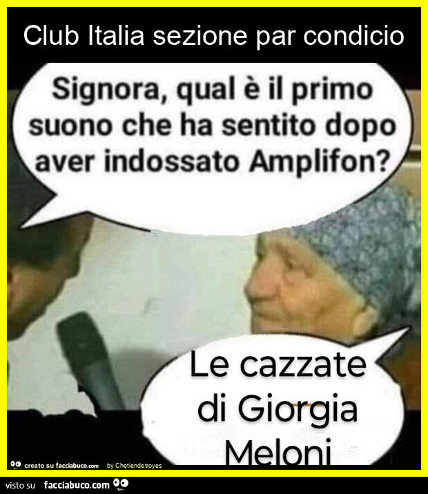 Club italia sezione par condicio