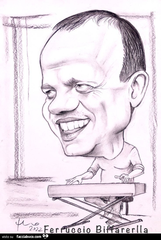 Caricatura di Gigi D'Alessio by Ferruccio Biffarella